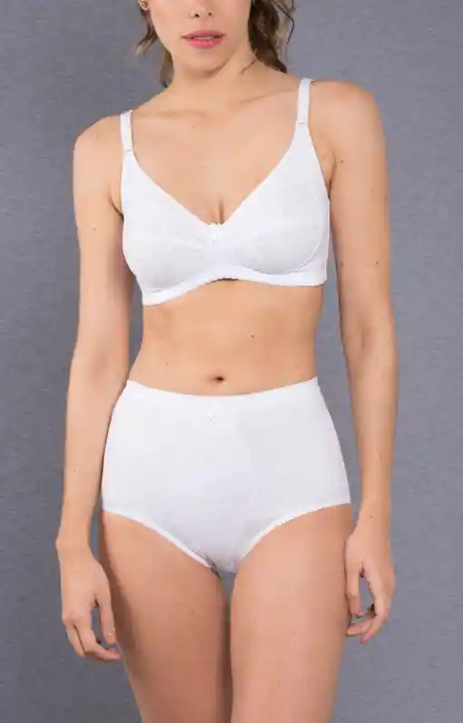 Brasier Clásico Con Encaje Mujer Talla 34 Blanco