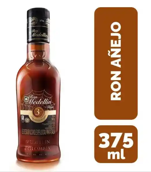 Medellin Ron3 Anos Anejo Media 375Ml