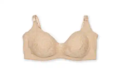 Brasier Clásico Con Encaje Mujer Talla 36 Beige