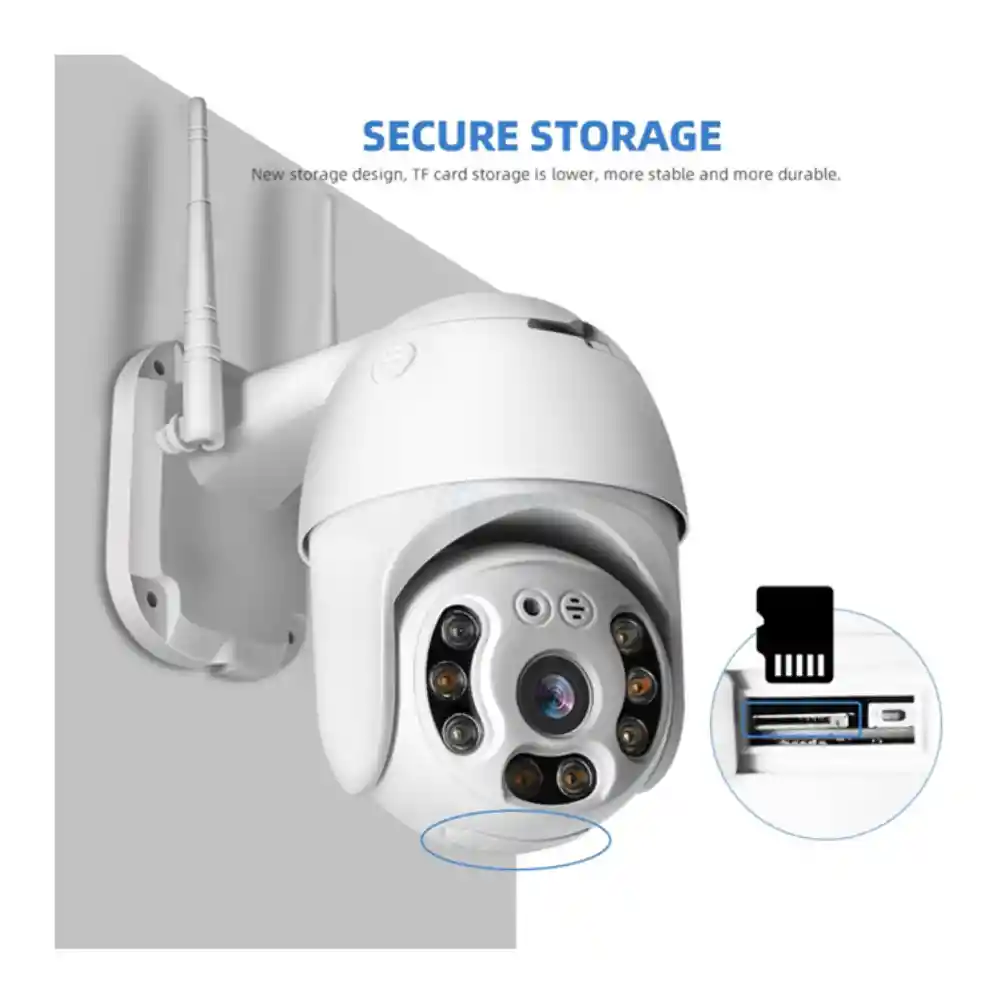 Cámara De Seguridad Exteriores Wifi Ptz 1080p V380 Pro