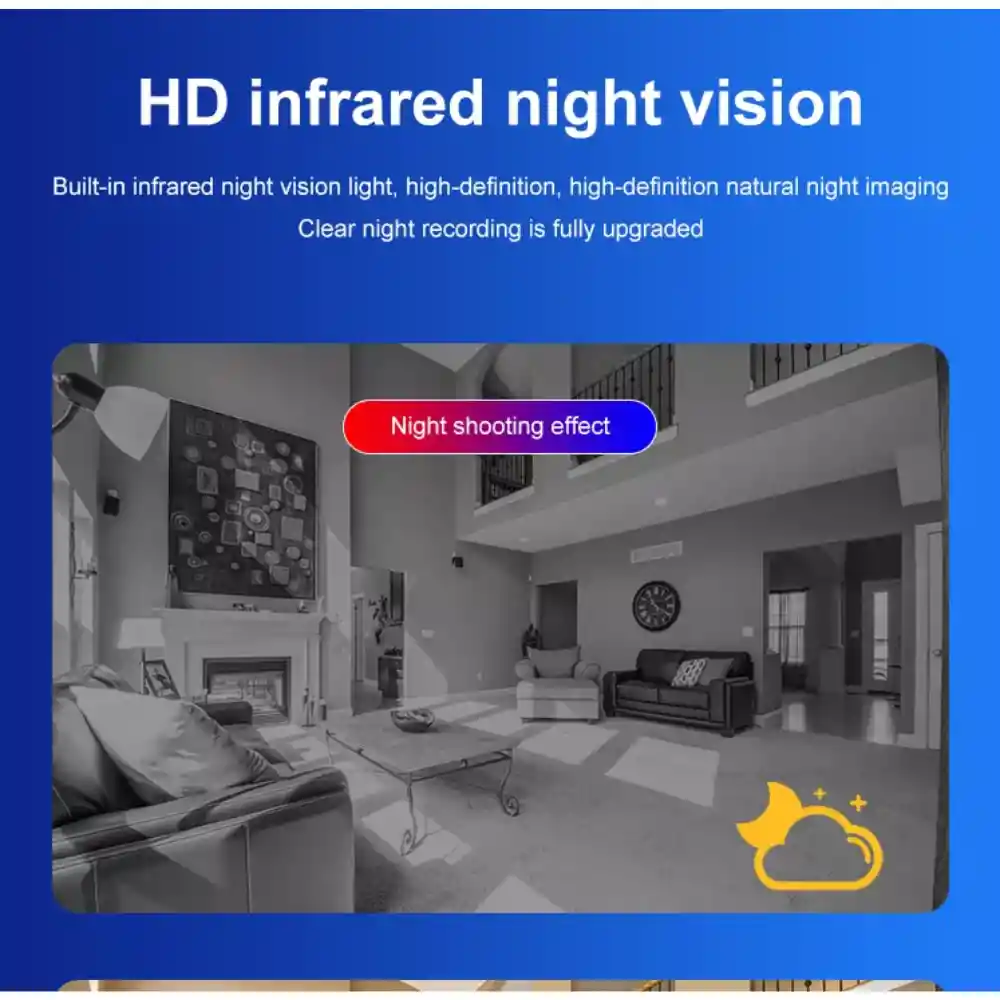 Mini Cámara De Seguridad Ip Monitoreo 24/7 Nocturna Wireless