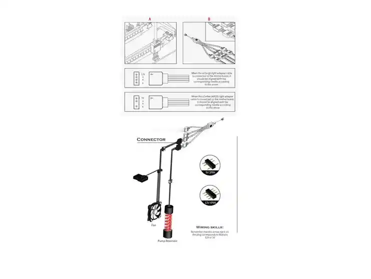 Multiplicador Argb 1 A 4 Ventiladores Y Tiras Led + Pines