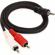 Cable De Audio 2 Rca Machos A Plug 3.5mm, Cable 2x1 1.5 M