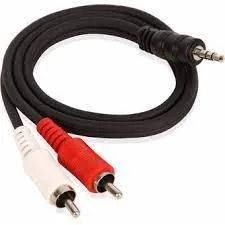Cable De Audio 2 Rca Machos A Plug 3.5mm, Cable 2x1, 5m