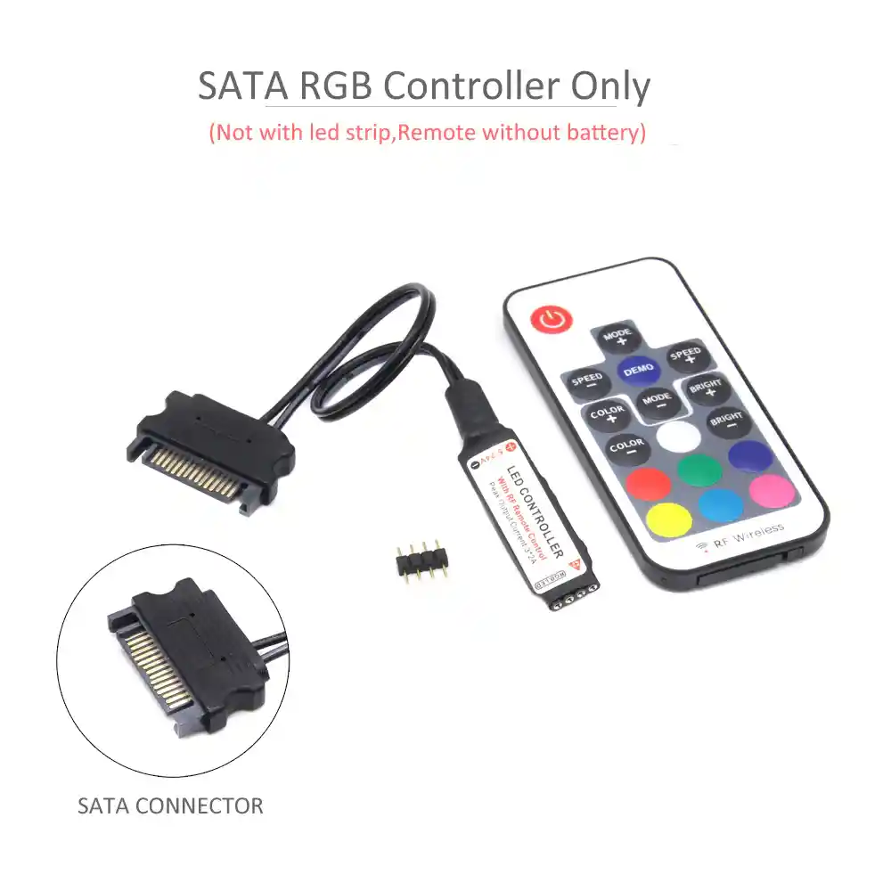 Controlador Rgb A Sata Control Remoto 4 Pínes 12 Voltios