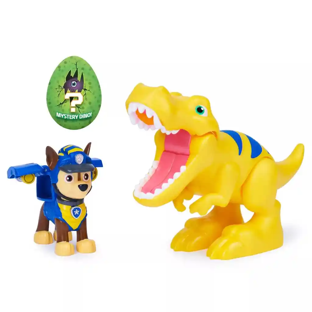 Figura Paw Patrol Chase Dino Tiranosaurio Rescue + Sorpresa