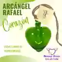Corazón En Vidrio Verde - Arcángel Rafael