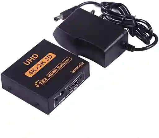 Splitter Hdmi 2 X 1 Multipuerto 2 Salidas + Cargador