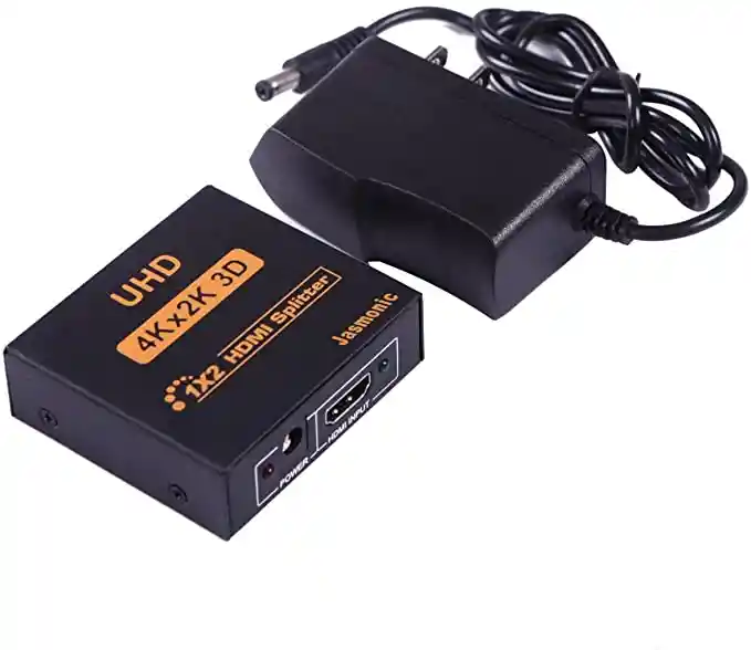 Splitter Hdmi 2 X 1 Multipuerto 2 Salidas + Cargador