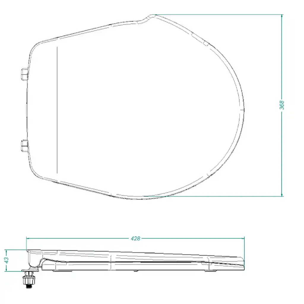 Asiento Sanitario Conforto Redondo Blanco Corona