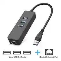 Adaptador Usb 3.0 A Rj45 Gigabit + Hub Usb 3.0, Windows