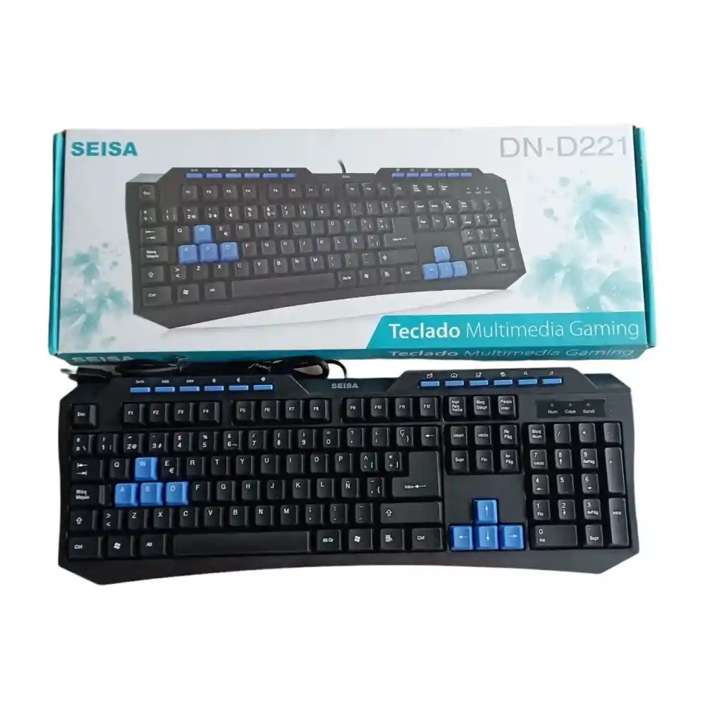 Teclado Multimedia Gaming En Español Seisa D221 Letra Ñ