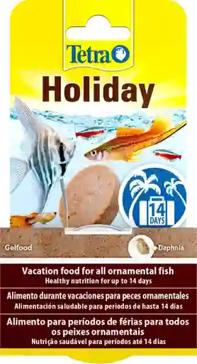 Tetra Holiday 30g Alimento Vacacional 14 Días En Gel Para Peces Tetra Color