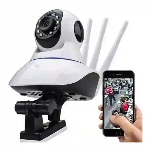 Camara De Vigilancia Ip Hd 720p Wifi 3 Antenas