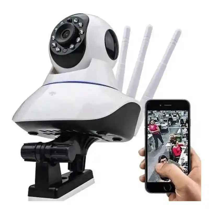 Camara De Vigilancia Ip Hd 720p Wifi 3 Antenas