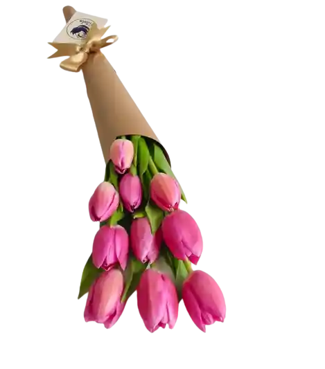 Cono De Tulipanes Rosados