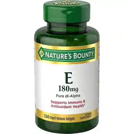 Vitamina E Natures Bountysoporte Inmune Y Antioxidante 180Mg 120 Softgels