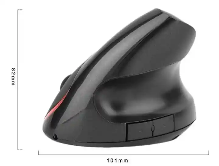 Mouse Vertical Inalámbrico Recargable Weibo Wb-881 Negro