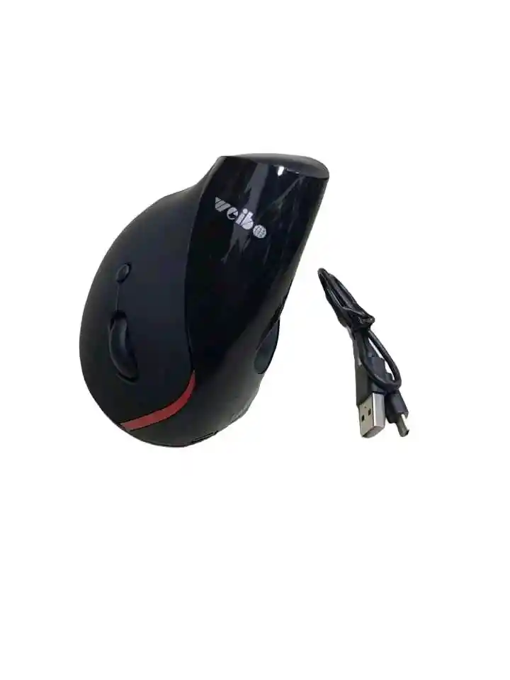 Mouse Vertical Inalámbrico Recargable Weibo Wb-881 Negro