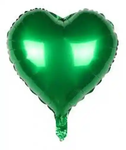 Globo Metalizado Corazon 18" 46 Cm Verde