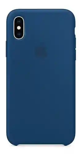 Estuche Silicone Case Iphone Xs Max Azul