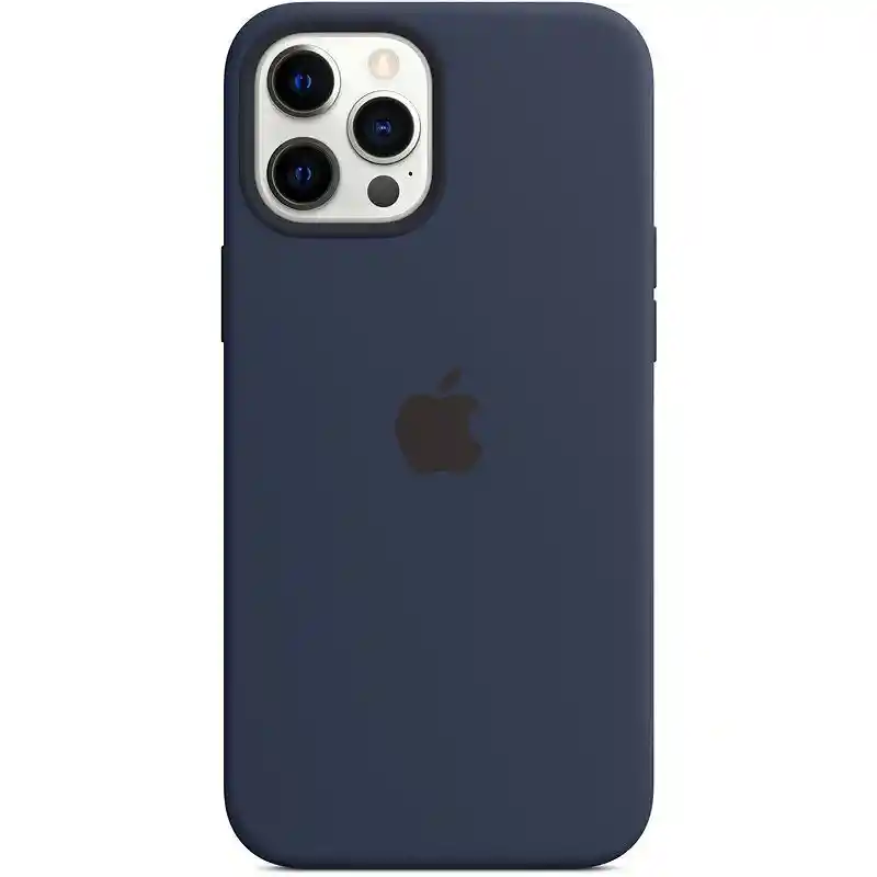 iPhone Estuche Silicone Case12 Pro Max Azul