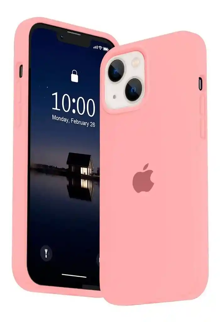 Estuche Silicone Case Iphone 13 Rosado