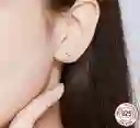 Aretes Topos Para Mujer Gato Cristales Austriacos En Plata 925