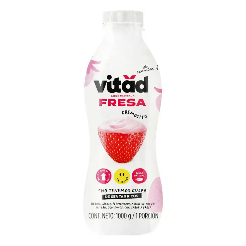 Bebida Vitad Lactea Base Yogurt Fresa Cremo (1000 Gr)