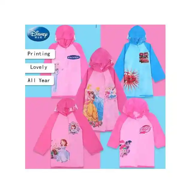 Impermeable De Botones Para Niños Personajes Disney / Traje De Lluvia / Carpa De Lluvia, Protector De Lluvia