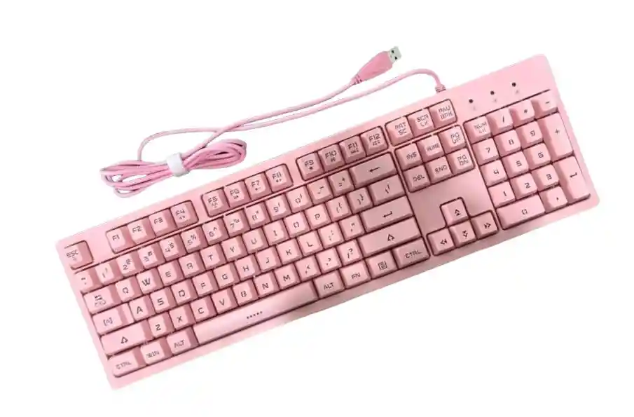 Teclado G25 De Membrana Rosa+ Pad Mouse Xl 80cm*30cm Onikuma