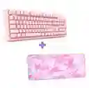 Teclado G25 De Membrana Rosa+ Pad Mouse Con Luz Rgb 80cm*30cm Onikuma