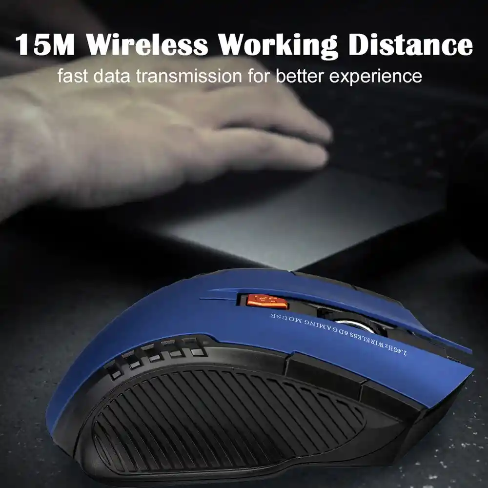 Mouse Inalambrico Style Gamer Azul