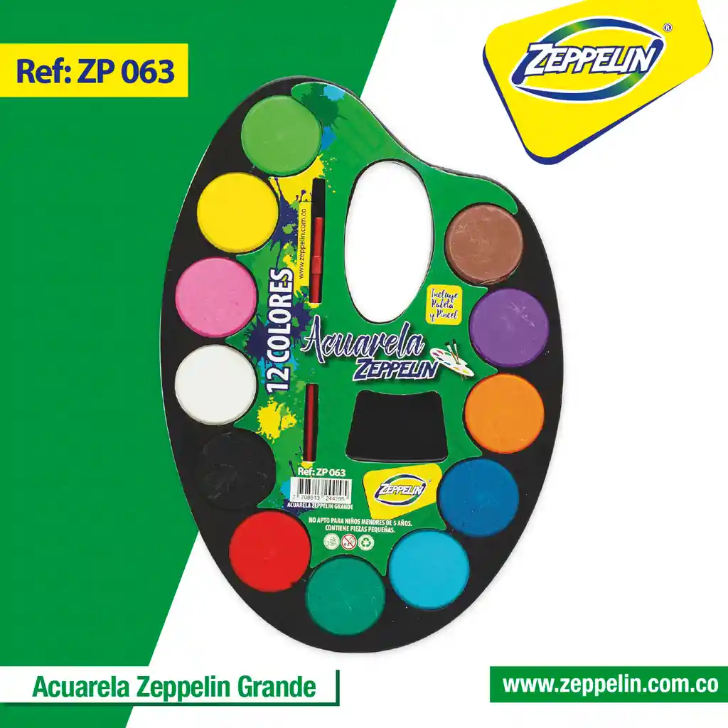 Acuarelas Zeppelin 12 Colores