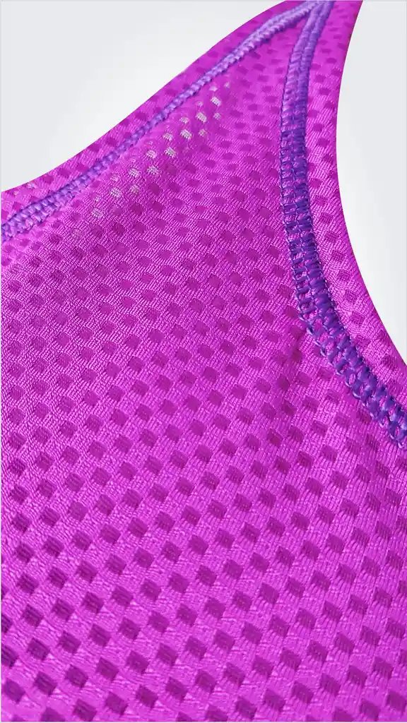 Conjunto Deportivo Dama Leggins Corto Y Camiseta Morado