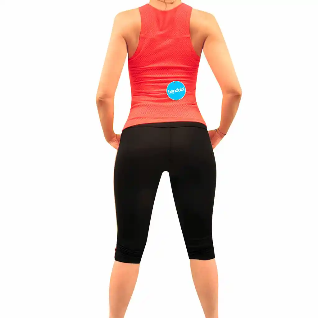 Conjunto Deportivo Dama Leggins Corto Y Camiseta Salmon