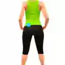 Conjunto Deportivo Dama Leggins Corto Y Camiseta Verde