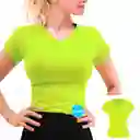 Leggins Corto Short Y Camiseta Conjunto Deportivo Dama Verde