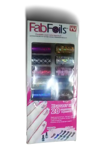 Rollo/caja X10 Stickers Transparentes Decoracion De Manicura