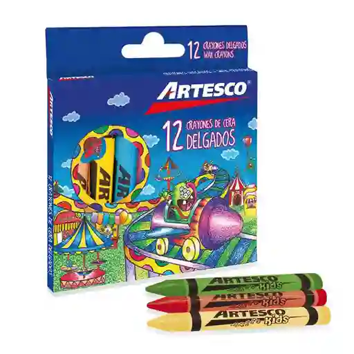 Crayones De Cera Jumbo Artesco * 12 Und