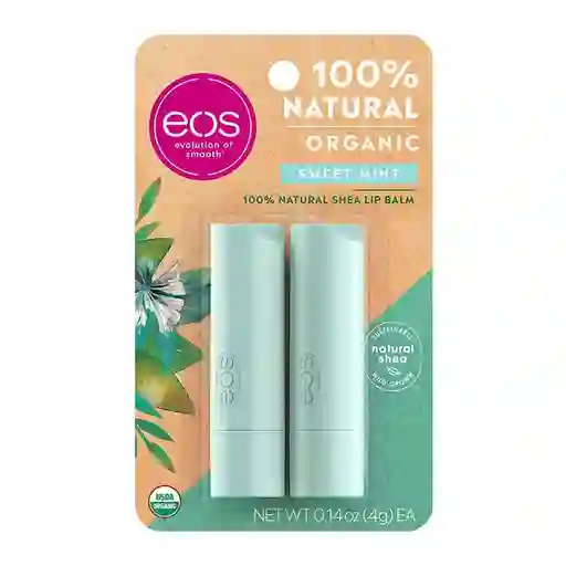 Eos Bálsamo Labial De Menta Para Hidratar Los Labios Secos 0,14oz