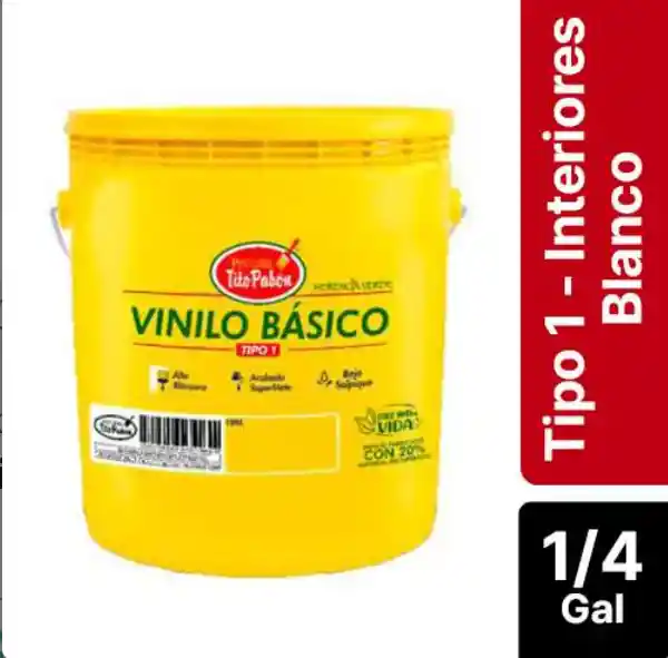 1/4 Vinilo Basico Tipo 2 Blanco