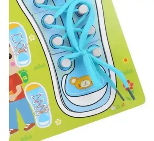 Juego De Enhebrar Cordones Para Niño