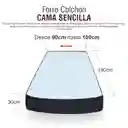 Forro Para Colchón Protector Sencillo Antifluido Funda Blanca