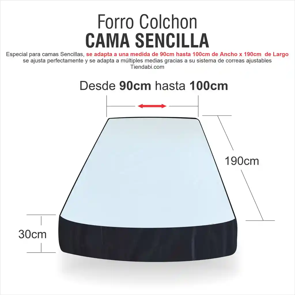 Forro Para Colchón Protector Sencillo Antifluido Funda Blanca