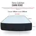 Forro Para Colchón Protector King Antifluido Funda Blanca