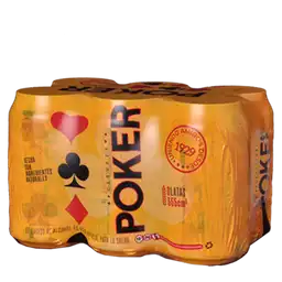 Poker Six Pack De Cervezaen Lata 330Ml