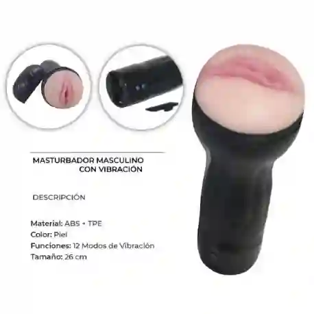 Masturbador Con Vibracion En Forma De Linterna