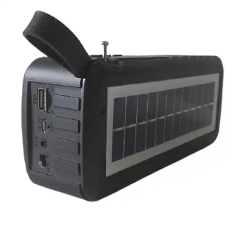 Parlante Bluetooth Radio Con Panel Solar Topsonic Ts-1217bt - Rojo (5015)