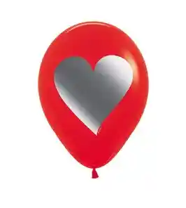 Amor Bomba Globo Biodegradable De Latex Roja Corazon Metal R12